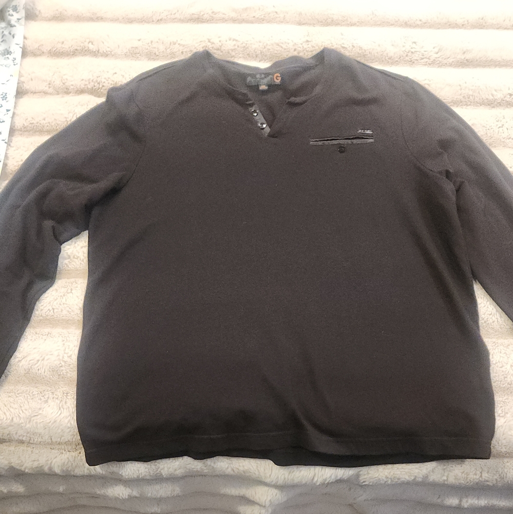 GUESS Men's Long Sleeve Black Shirt Sz XL